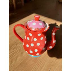 Oilily theepot Douwe Egberts roze rood