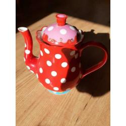 Oilily theepot Douwe Egberts roze rood