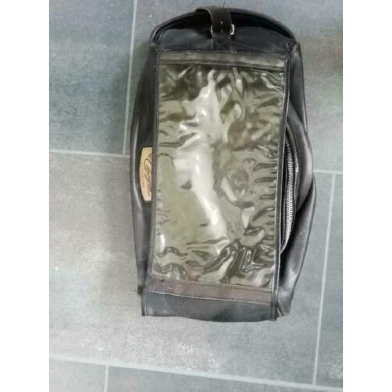 zachtleren tank tas zwart