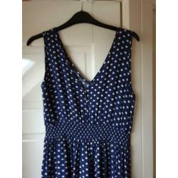 Blauwe Midi zomerjurk Jacgueline de Young maat 40