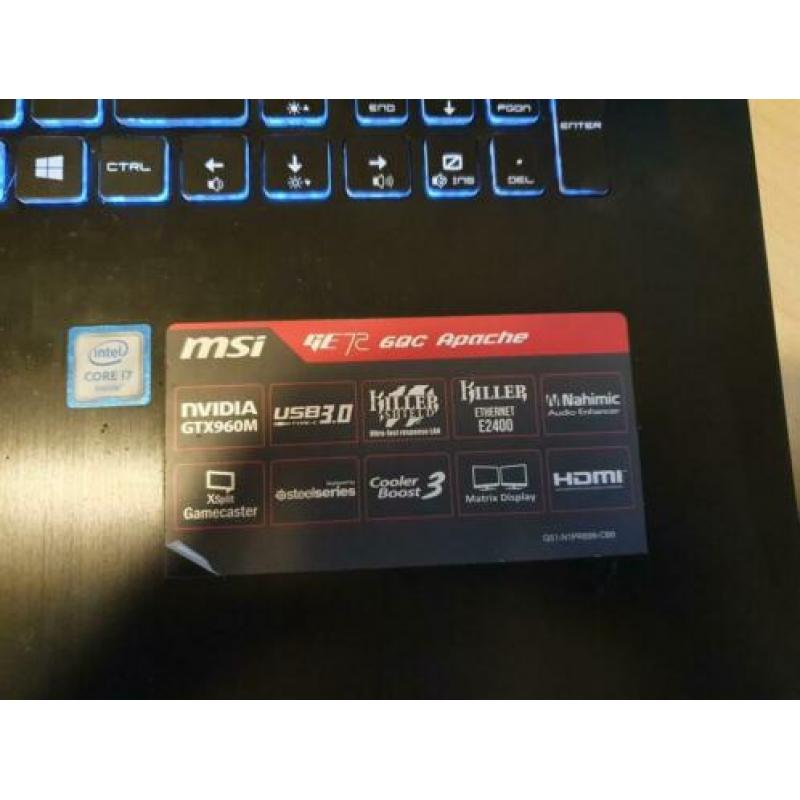 MSI GE72 6QC - met SSD (17.3 inch) (Gaming laptop)