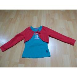 Leuk herfst setje (longsleeve/bolero) van Jubel, maat 104