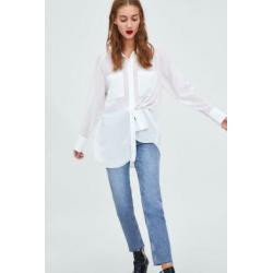 Dames ZARA bloes plumetis blouse wit nieuw maat XS top ecru