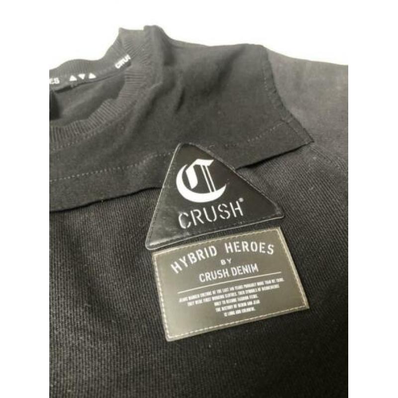 Crush denim trui 128/8 zwart jongens als nieuw