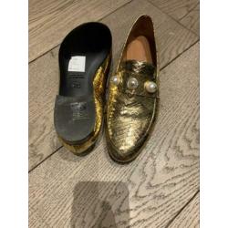 Gouden dames loafer van PHILOU