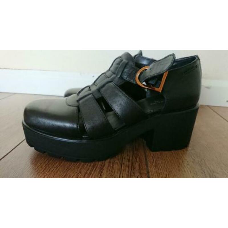 Zwarte leer sandalen van Vagabond mt 39