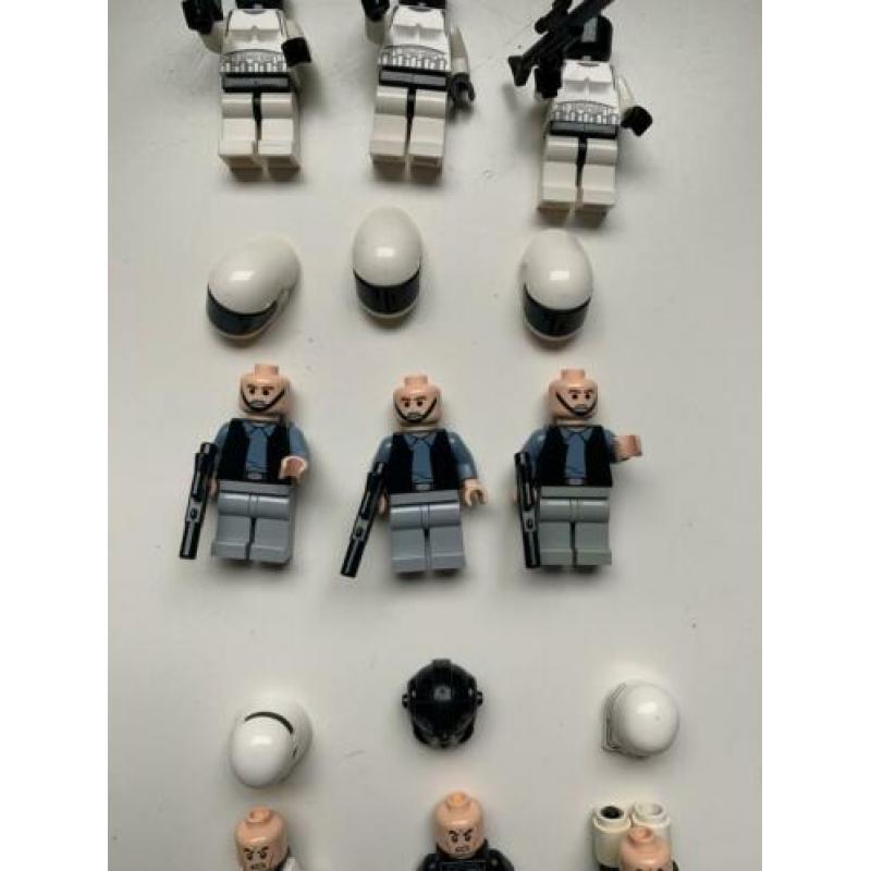 Lego Star Wars poppetjes Rebel Trooper, Flametrooper, snow