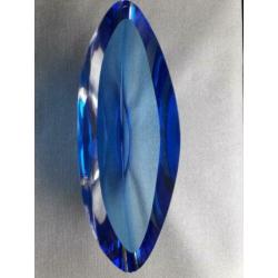 Crystal object Royal Leerdam 23 x 8.5 x 8 cm kleur blauw