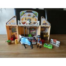 playmobil meeneem box paarden stal manege