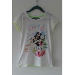 Vingino t-shirt wit meisje mt 10 (140) (bied ex verzendkst)