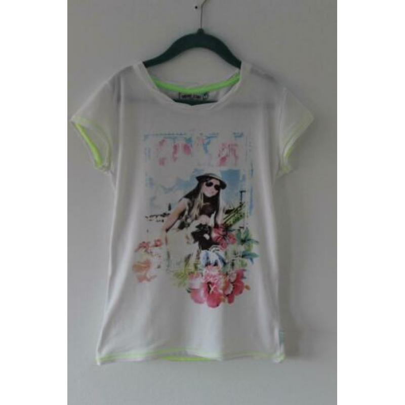 Vingino t-shirt wit meisje mt 10 (140) (bied ex verzendkst)