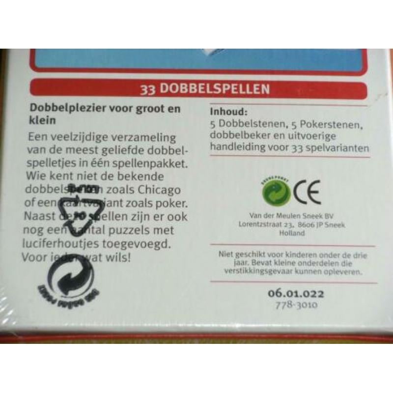 Nieuw: 33 Dobbelspellen