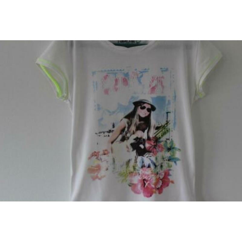 Vingino t-shirt wit meisje mt 10 (140) (bied ex verzendkst)