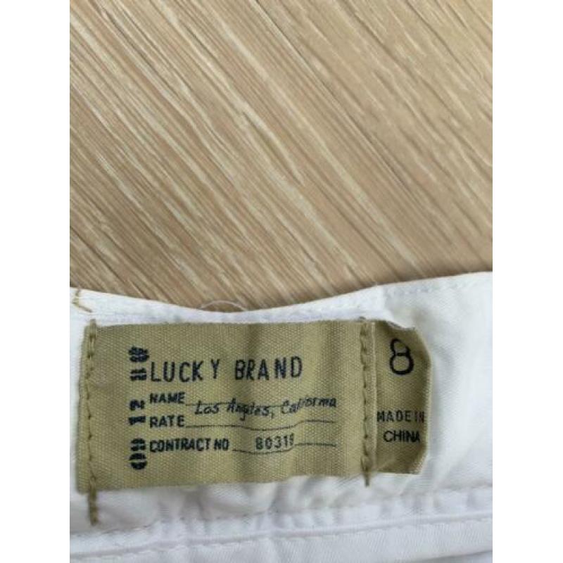 NIEUW: Witte korte broek van Lucky Brand maat 128 / 8 jaar