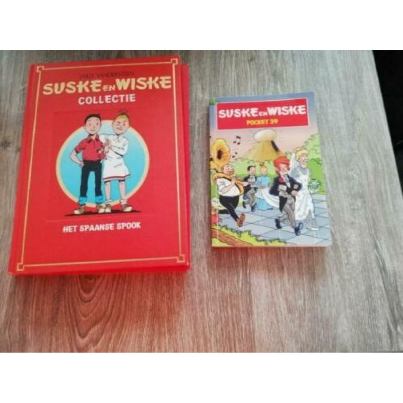 Grote stapel Suske en Wiske stripboeken