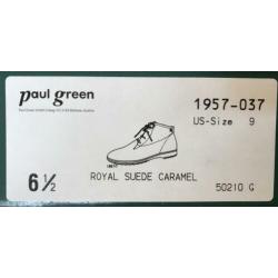 Paul green- royal suède caramel cognac schoen maat 40