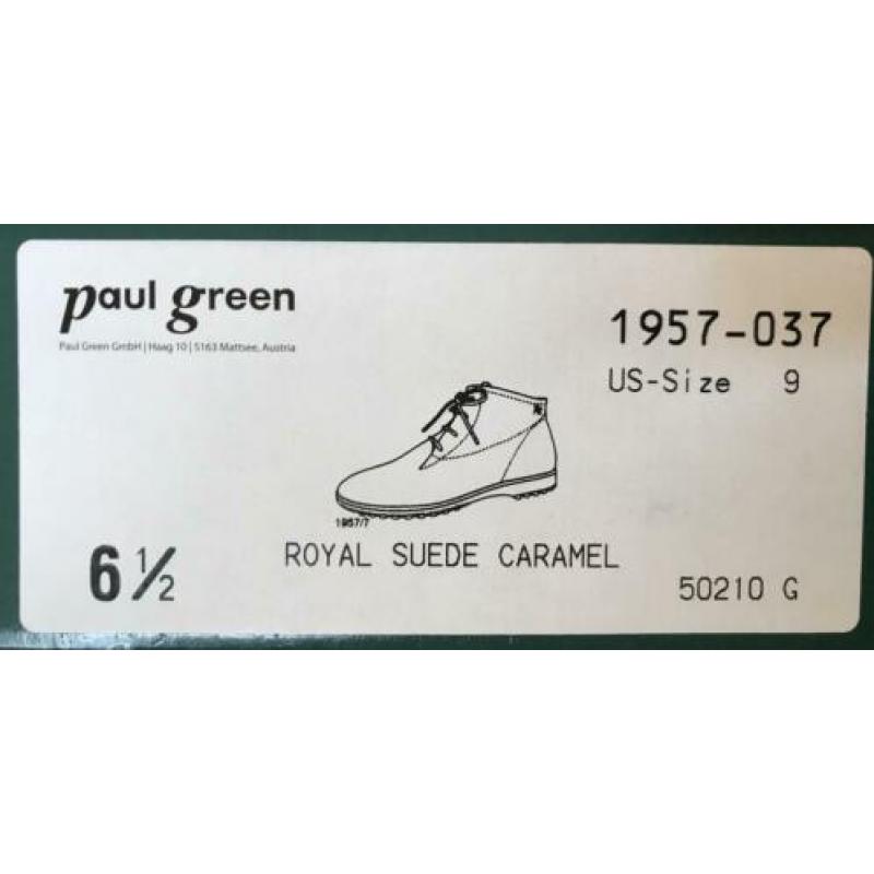 Paul green- royal suède caramel cognac schoen maat 40