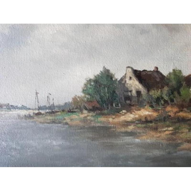 Landschapschilderij van J. Koning