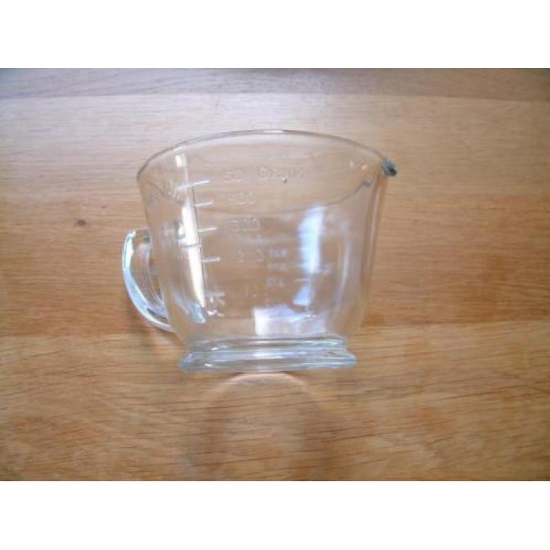 oude/antieke puntgave glas maatkan kan -1/2 liter-500 gram