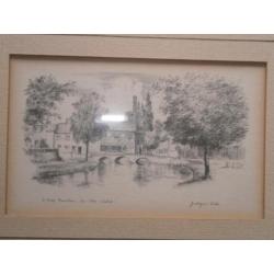 BOURTON on the Water, (Eng), gesigneerde tekening