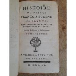 Histoire du Prince Eugene de Savoye 1755 3 kaarten