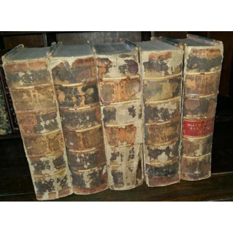 5 antieke boeken Sir Walter Scott Bart begin 1800