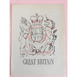 Lithograph 60's Great Britain wapen weapon.