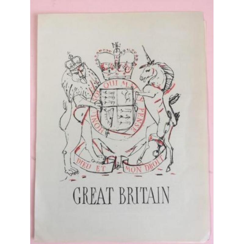 Lithograph 60's Great Britain wapen weapon.