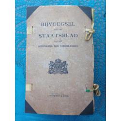 Vintage oud bijvoegsel staatsblad 1927 1930 noorduyn & zoon