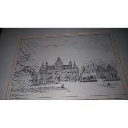 P. Holman, Kasteel Renswoude pentekening