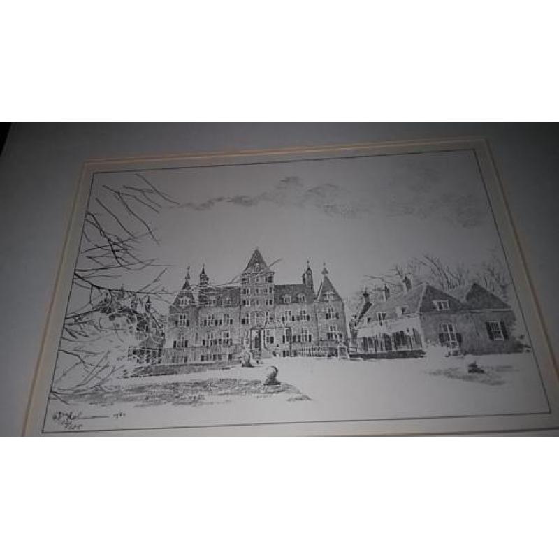 P. Holman, Kasteel Renswoude pentekening