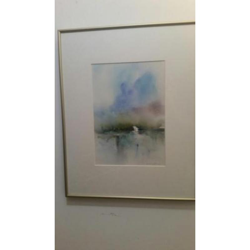 2x aquarel Willie van Haart