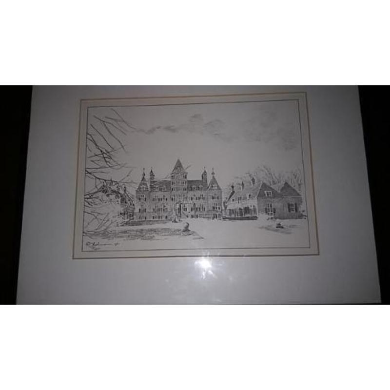 P. Holman, Kasteel Renswoude pentekening