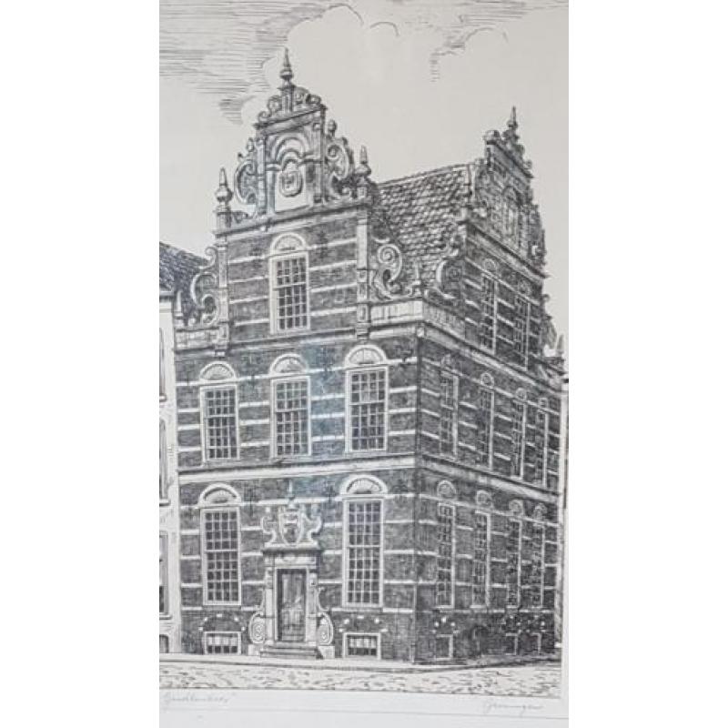 Tekening   Goudkantoor Groningen