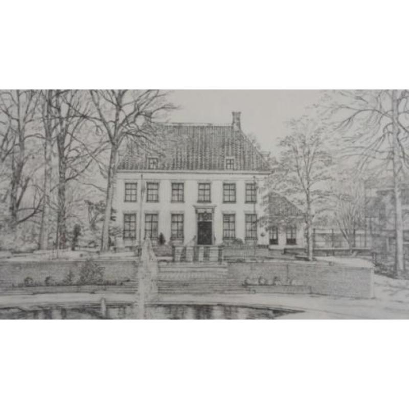 Potloodtekening van Het Hof van Hillegom