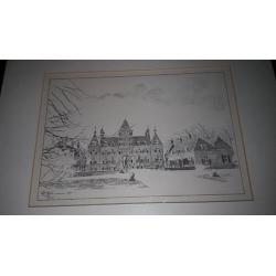 P. Holman, Kasteel Renswoude pentekening