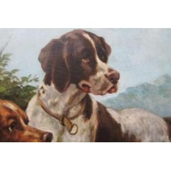 =twee honden==GESIGNEERD==ca 1880/1900========