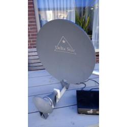 Schotelantenne met receiver