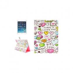 iPad Pro 12.9 - hoes, cover, case - PU leder - Love text