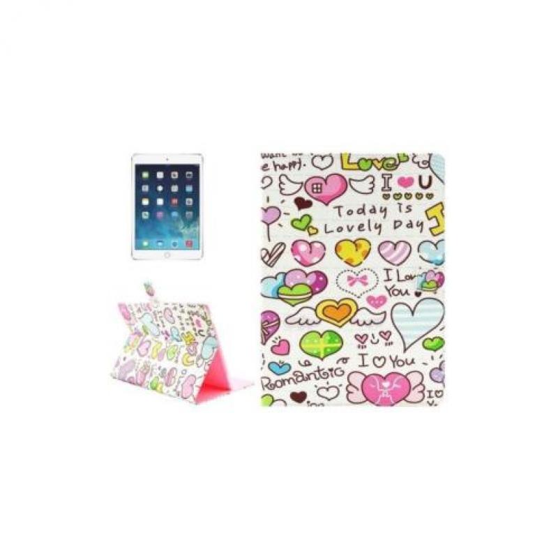 iPad Pro 12.9 - hoes, cover, case - PU leder - Love text