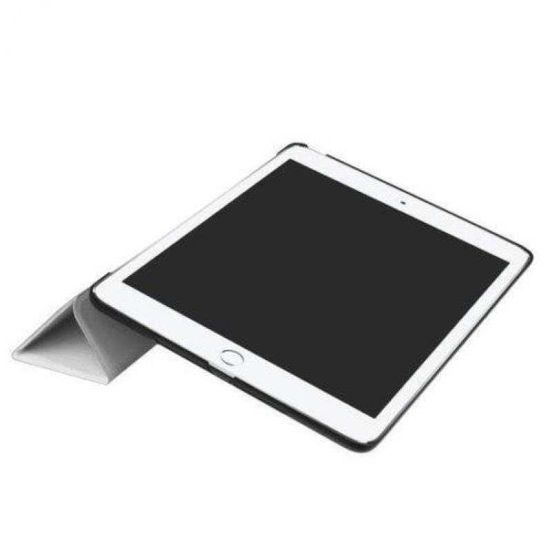 Witte stijlvolle hoes voor iPad 2017 2018 Tri-Fold Smartcase