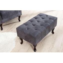 Hocker Chesterfield Antiek Grijs