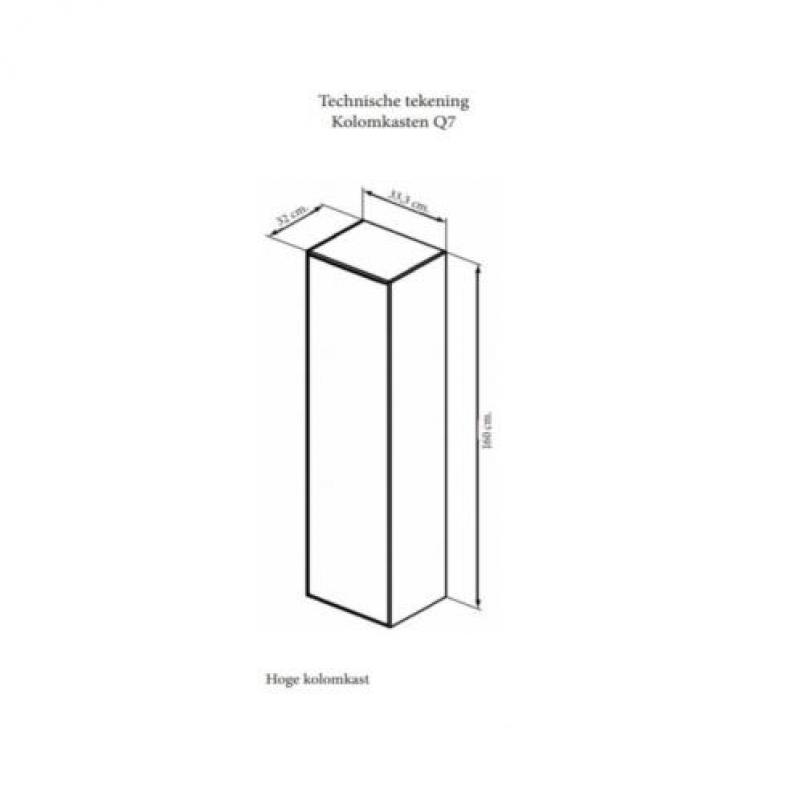 Kolomkast Sanicare Q15 1 Soft-Closing Deur Inclusief Wasz...