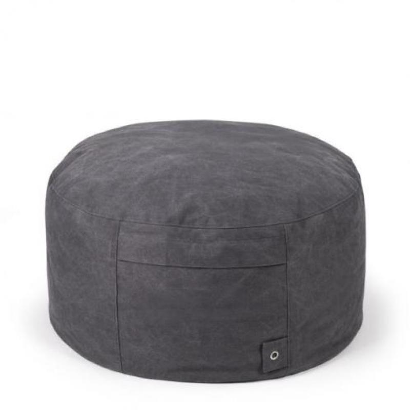 Outbag poef Cake Canvas - black washed