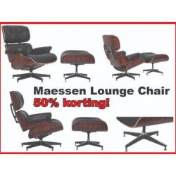 T/M 80% KORTING * MAESSEN lounge chair incl. poef nu €485