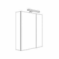 Spiegelkast Allibert Juno LED Verlichting 60x75.2x16cm So...