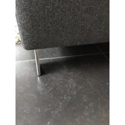 Moderne grijze stoffen hocker poef