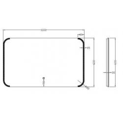 Wiesbaden Bracket dimbare LED condensvrije spiegel 1000x600