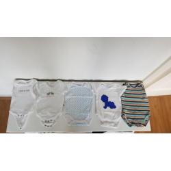 Set van 5 newborn rompers rompertjes maat 50/56