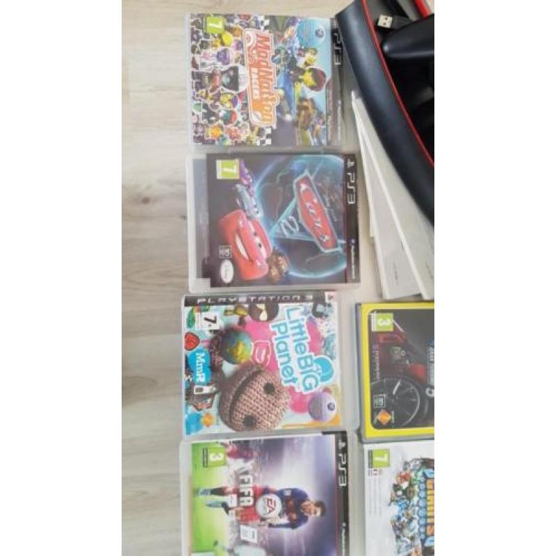 Tekoop playstation 3 met diverse spellen en accessoires